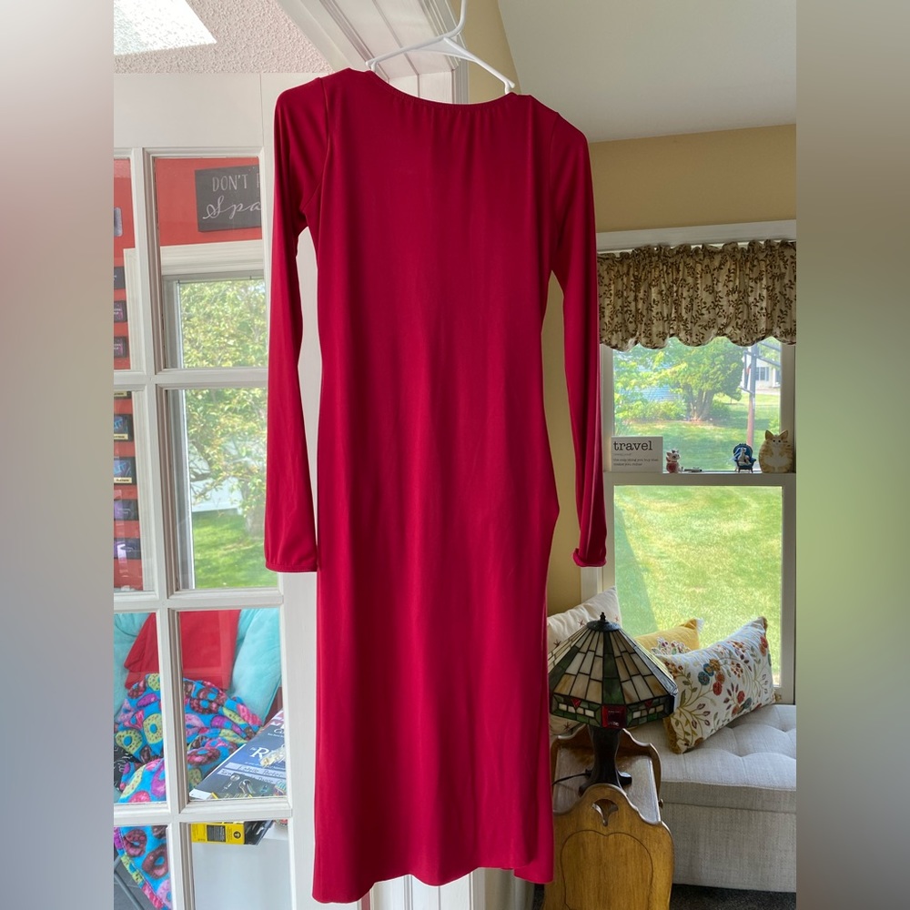 Weissman contemporary dress with side slits. MA